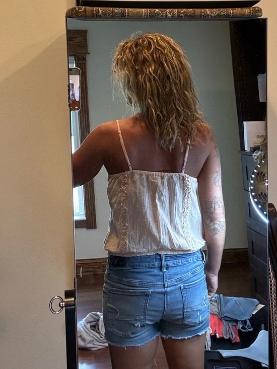 AMERICAN EAGLE Pale Pink Lace-Trim Camisole - Picture 11 of 11